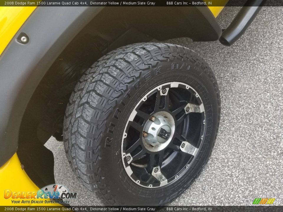 2008 Dodge Ram 1500 Laramie Quad Cab 4x4 Detonator Yellow / Medium Slate Gray Photo #12