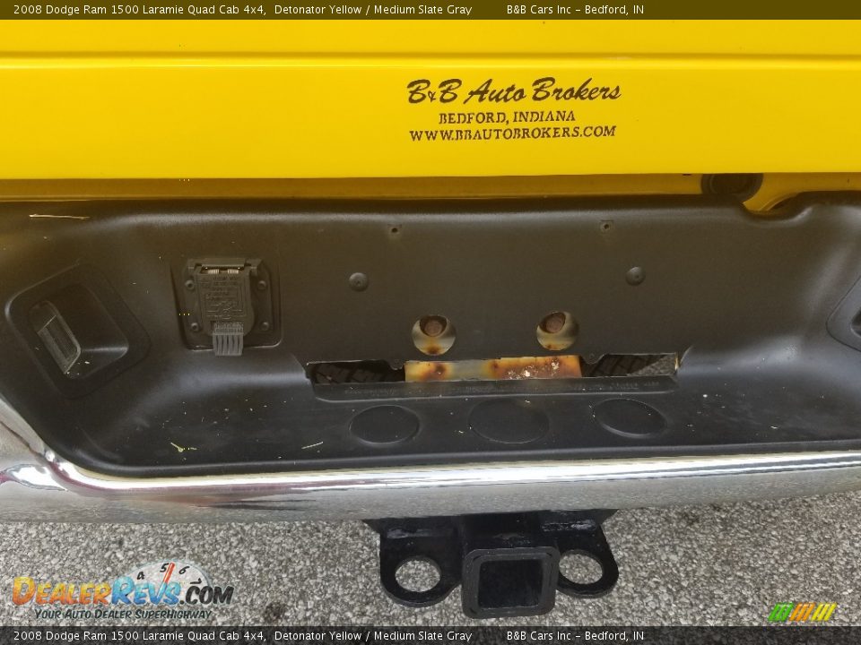 2008 Dodge Ram 1500 Laramie Quad Cab 4x4 Detonator Yellow / Medium Slate Gray Photo #14