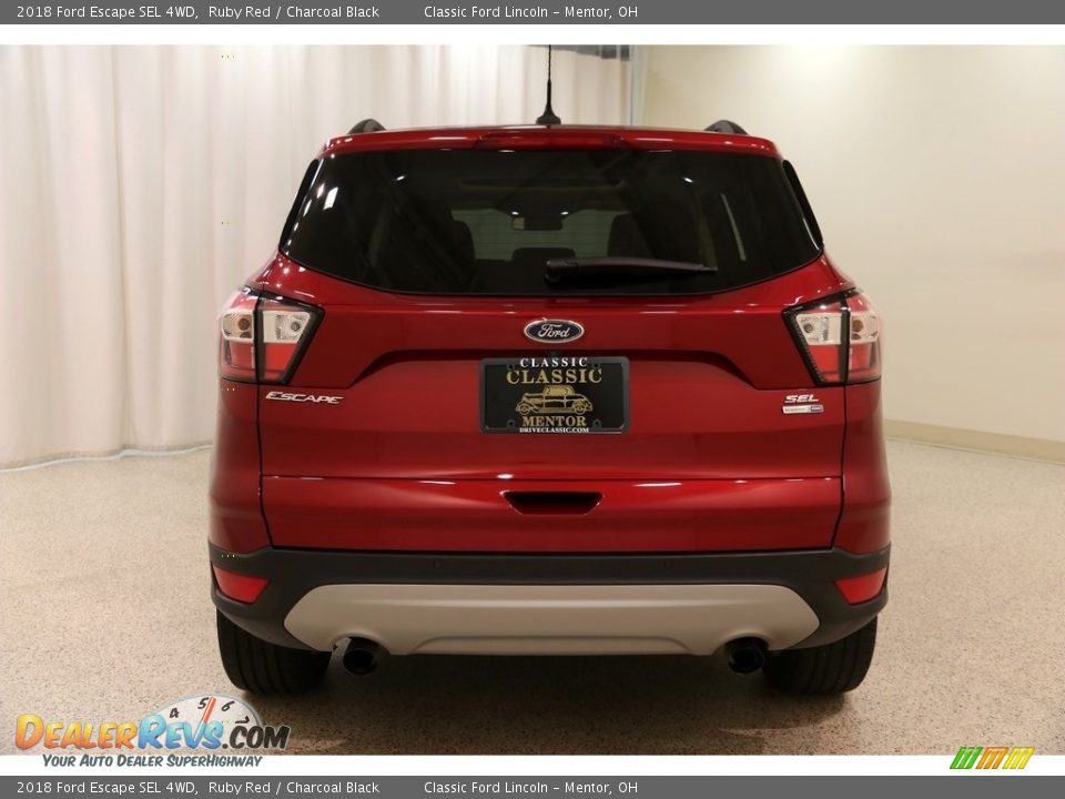 2018 Ford Escape SEL 4WD Ruby Red / Charcoal Black Photo #18