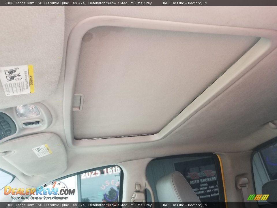 2008 Dodge Ram 1500 Laramie Quad Cab 4x4 Detonator Yellow / Medium Slate Gray Photo #27