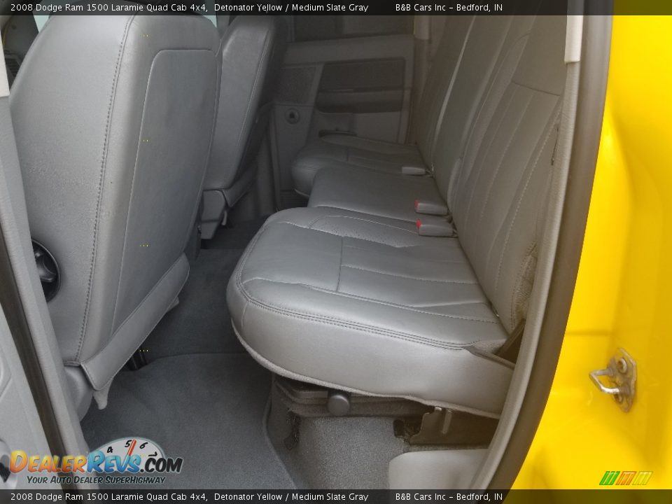 2008 Dodge Ram 1500 Laramie Quad Cab 4x4 Detonator Yellow / Medium Slate Gray Photo #30