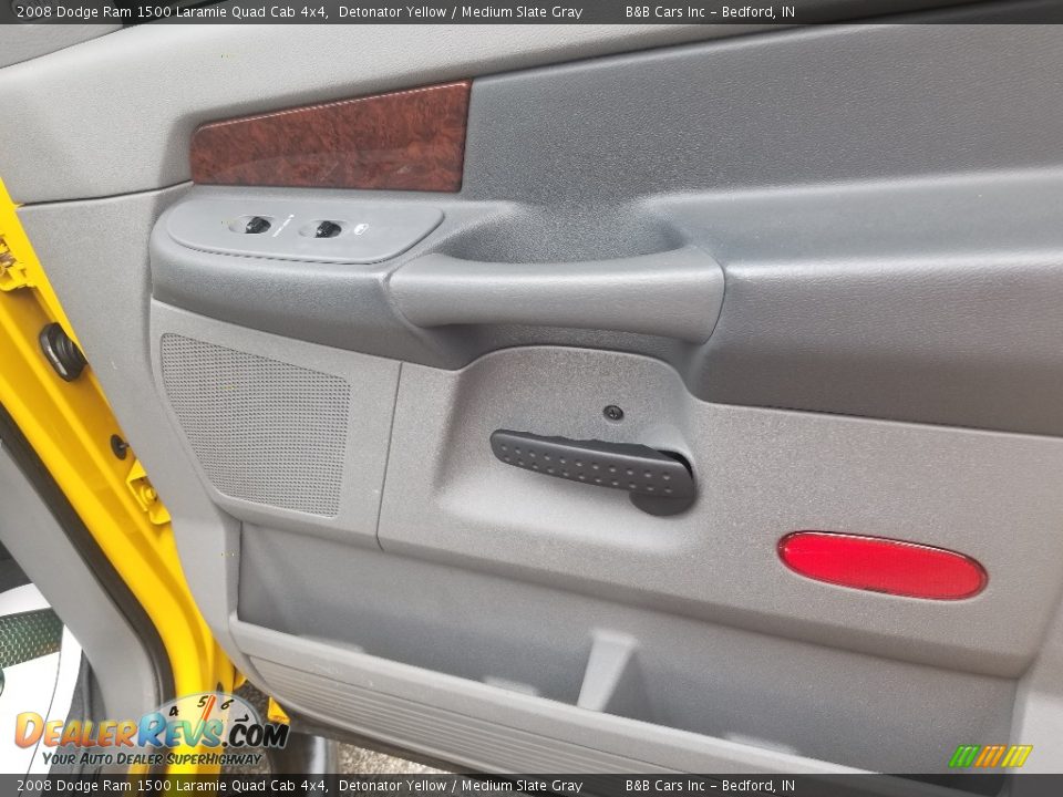 2008 Dodge Ram 1500 Laramie Quad Cab 4x4 Detonator Yellow / Medium Slate Gray Photo #34