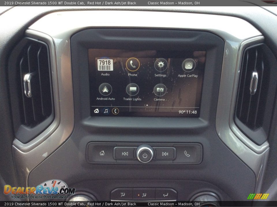 2019 Chevrolet Silverado 1500 WT Double Cab Red Hot / Dark Ash/Jet Black Photo #14