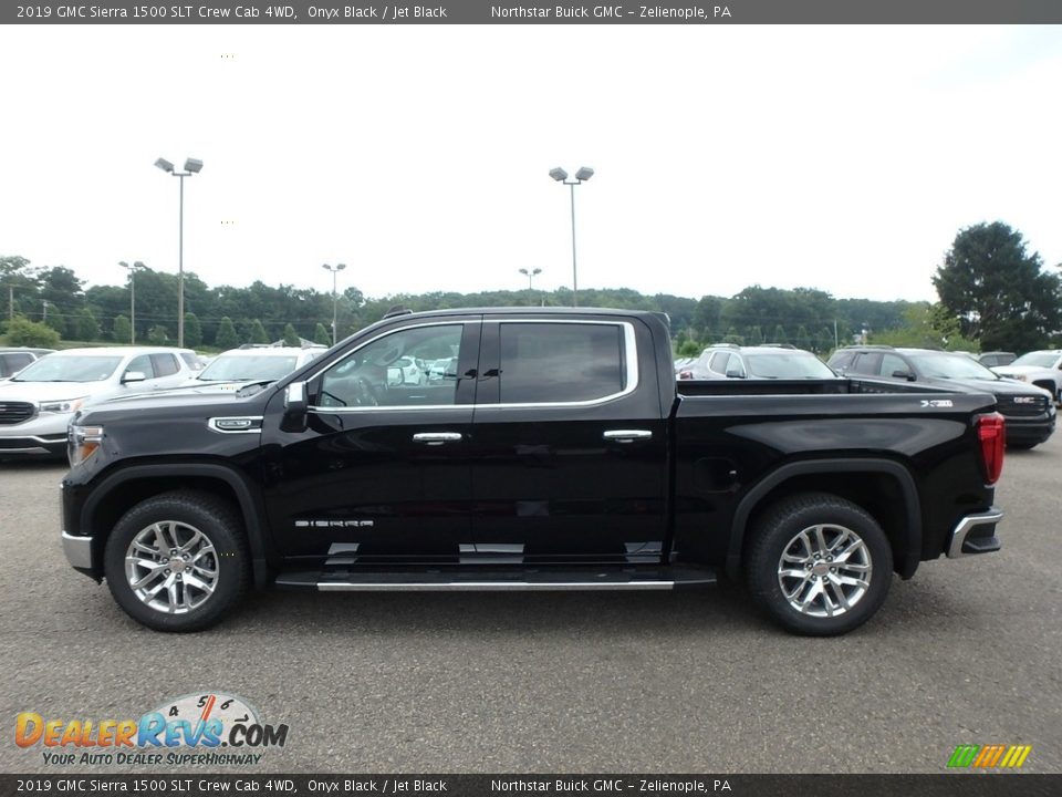2019 GMC Sierra 1500 SLT Crew Cab 4WD Onyx Black / Jet Black Photo #8