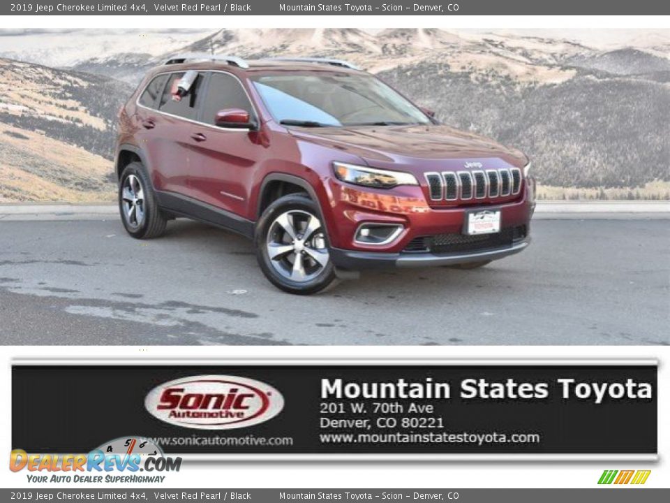 2019 Jeep Cherokee Limited 4x4 Velvet Red Pearl / Black Photo #1