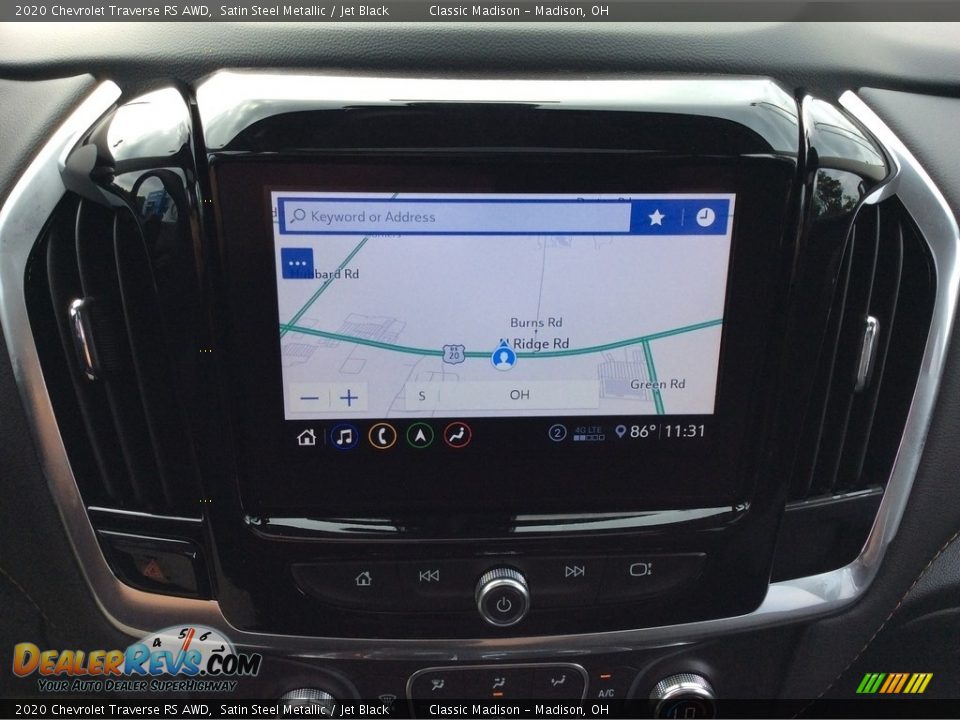 Navigation of 2020 Chevrolet Traverse RS AWD Photo #21