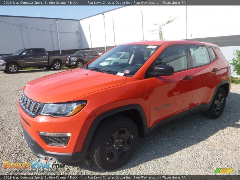 2019 Jeep Compass Sport Spitfire Orange / Black Photo #1