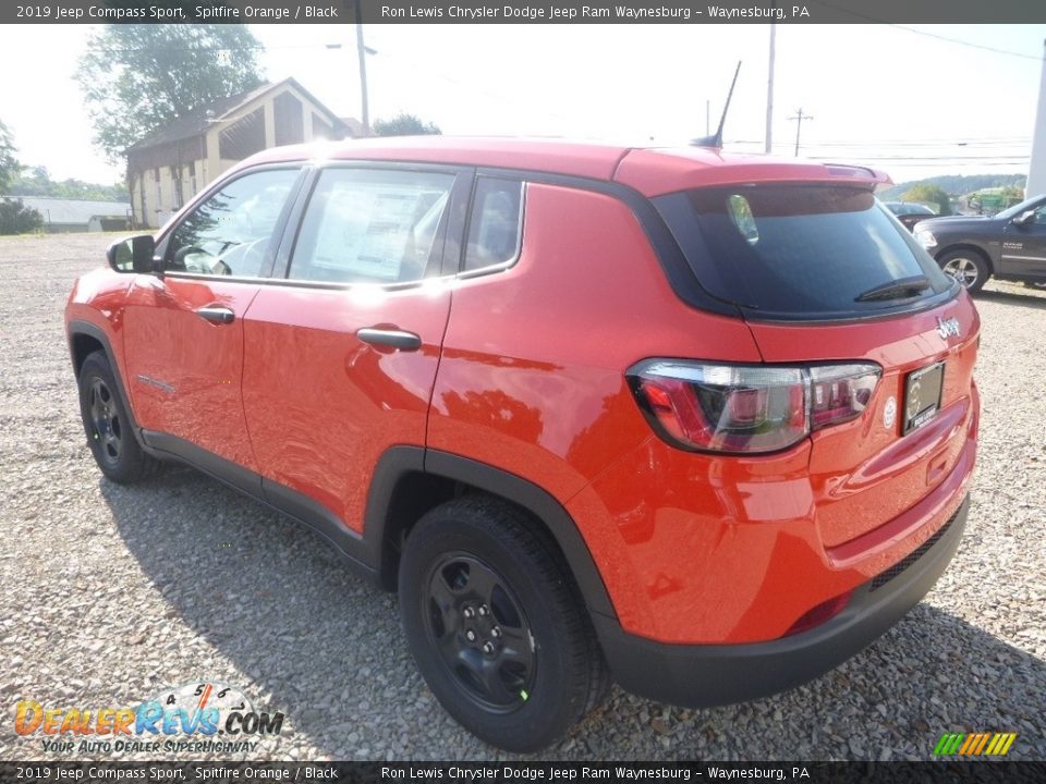 2019 Jeep Compass Sport Spitfire Orange / Black Photo #3