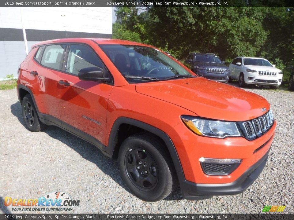 2019 Jeep Compass Sport Spitfire Orange / Black Photo #7