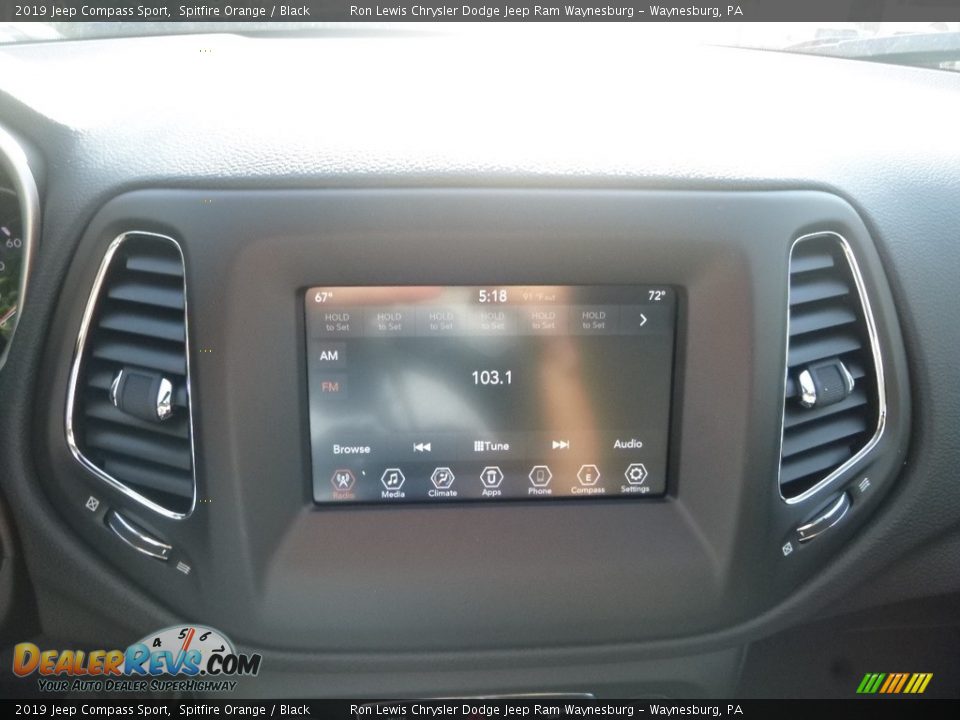 2019 Jeep Compass Sport Spitfire Orange / Black Photo #16