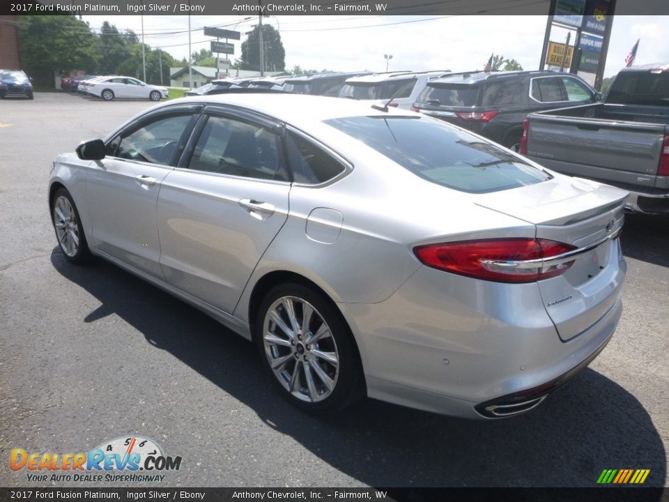 2017 Ford Fusion Platinum Ingot Silver / Ebony Photo #6
