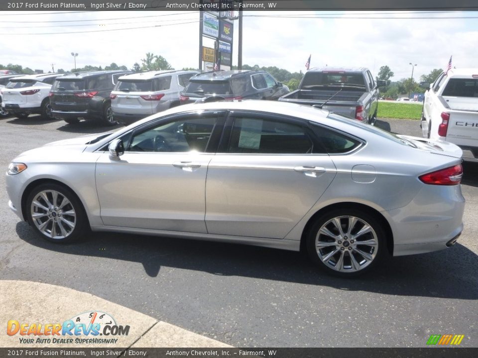 2017 Ford Fusion Platinum Ingot Silver / Ebony Photo #7