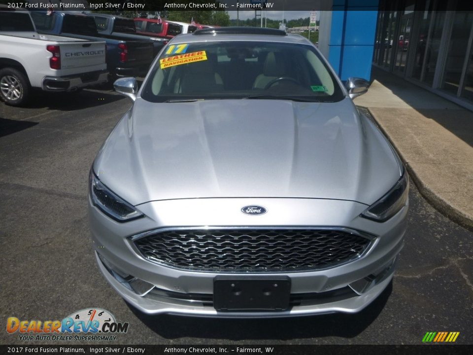 2017 Ford Fusion Platinum Ingot Silver / Ebony Photo #9