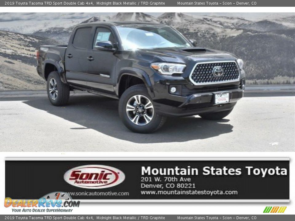 2019 Toyota Tacoma TRD Sport Double Cab 4x4 Midnight Black Metallic / TRD Graphite Photo #1