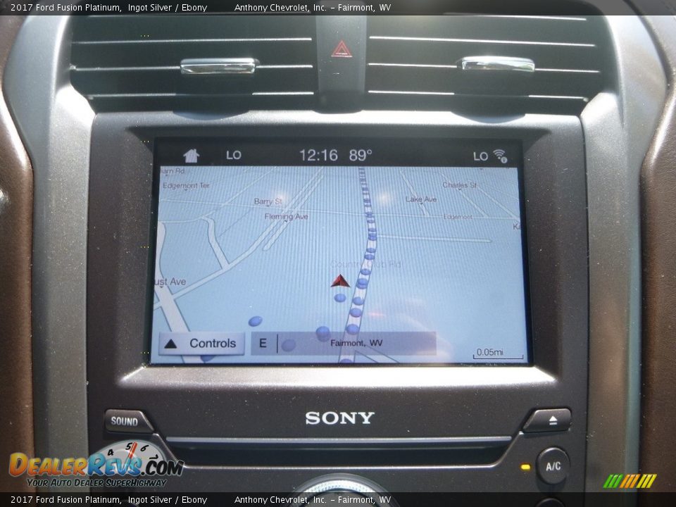 2017 Ford Fusion Platinum Ingot Silver / Ebony Photo #17