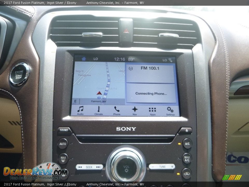 2017 Ford Fusion Platinum Ingot Silver / Ebony Photo #18