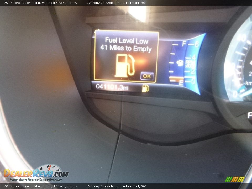 2017 Ford Fusion Platinum Ingot Silver / Ebony Photo #20