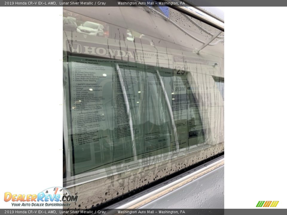 2019 Honda CR-V EX-L AWD Lunar Silver Metallic / Gray Photo #15