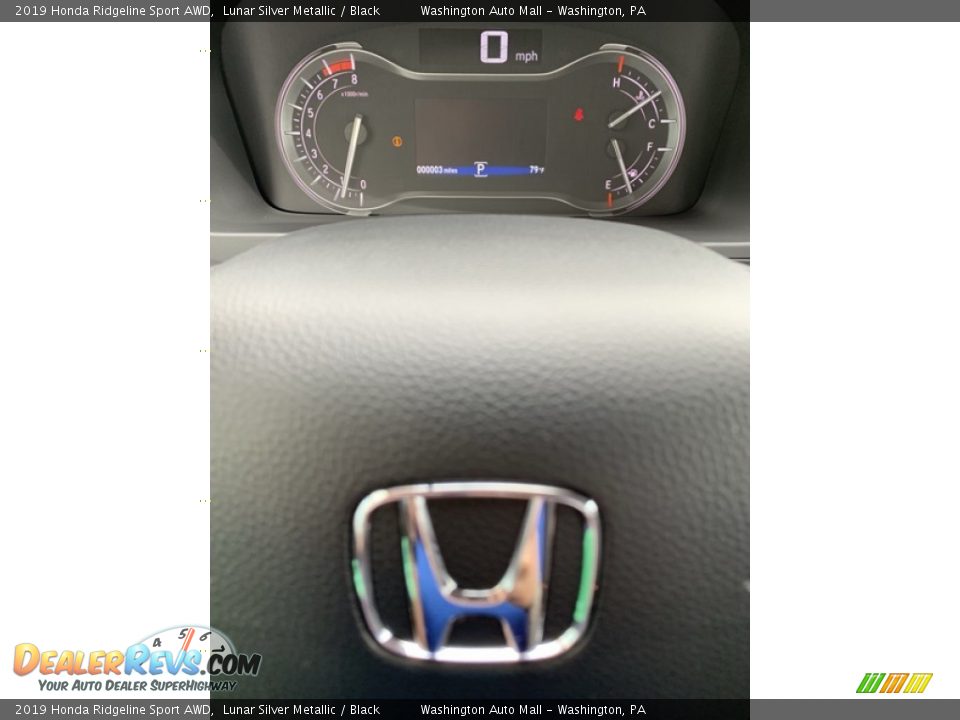 2019 Honda Ridgeline Sport AWD Lunar Silver Metallic / Black Photo #31