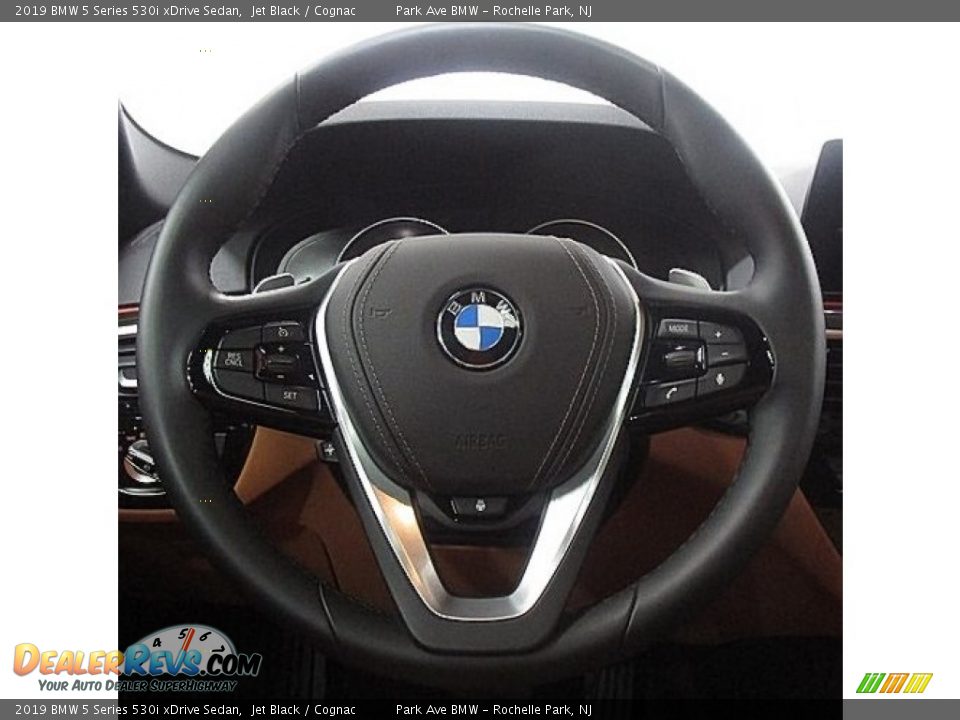 2019 BMW 5 Series 530i xDrive Sedan Jet Black / Cognac Photo #22