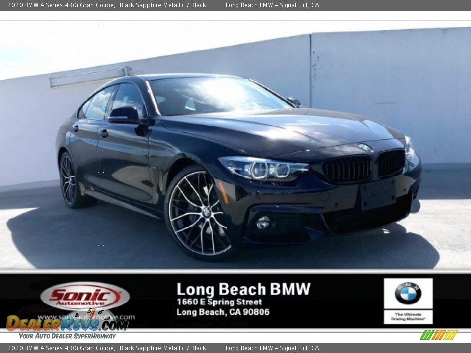 2020 BMW 4 Series 430i Gran Coupe Black Sapphire Metallic / Black Photo #1