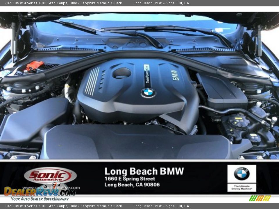 2020 BMW 4 Series 430i Gran Coupe Black Sapphire Metallic / Black Photo #8
