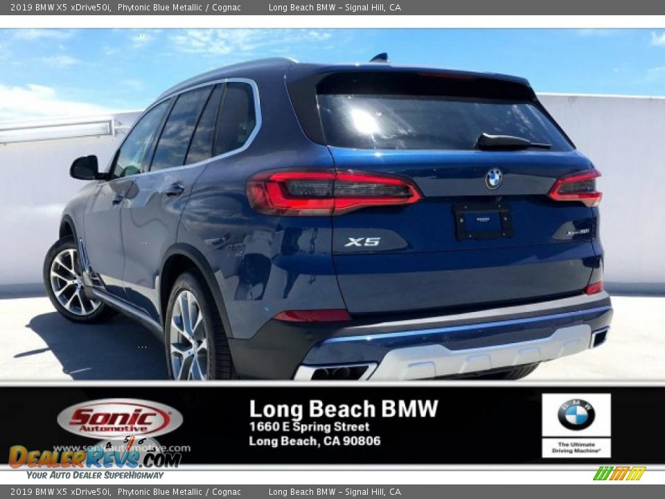 2019 BMW X5 xDrive50i Phytonic Blue Metallic / Cognac Photo #2