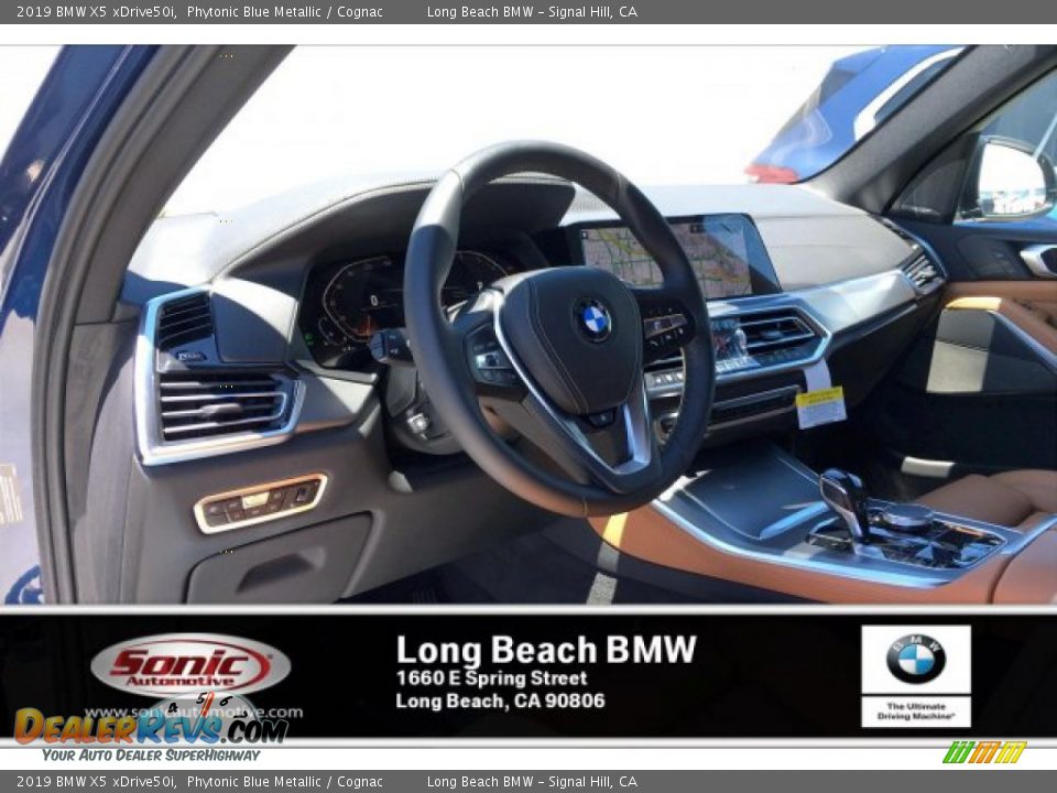 2019 BMW X5 xDrive50i Phytonic Blue Metallic / Cognac Photo #4