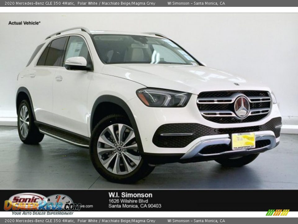2020 Mercedes-Benz GLE 350 4Matic Polar White / Macchiato Beige/Magma Grey Photo #1