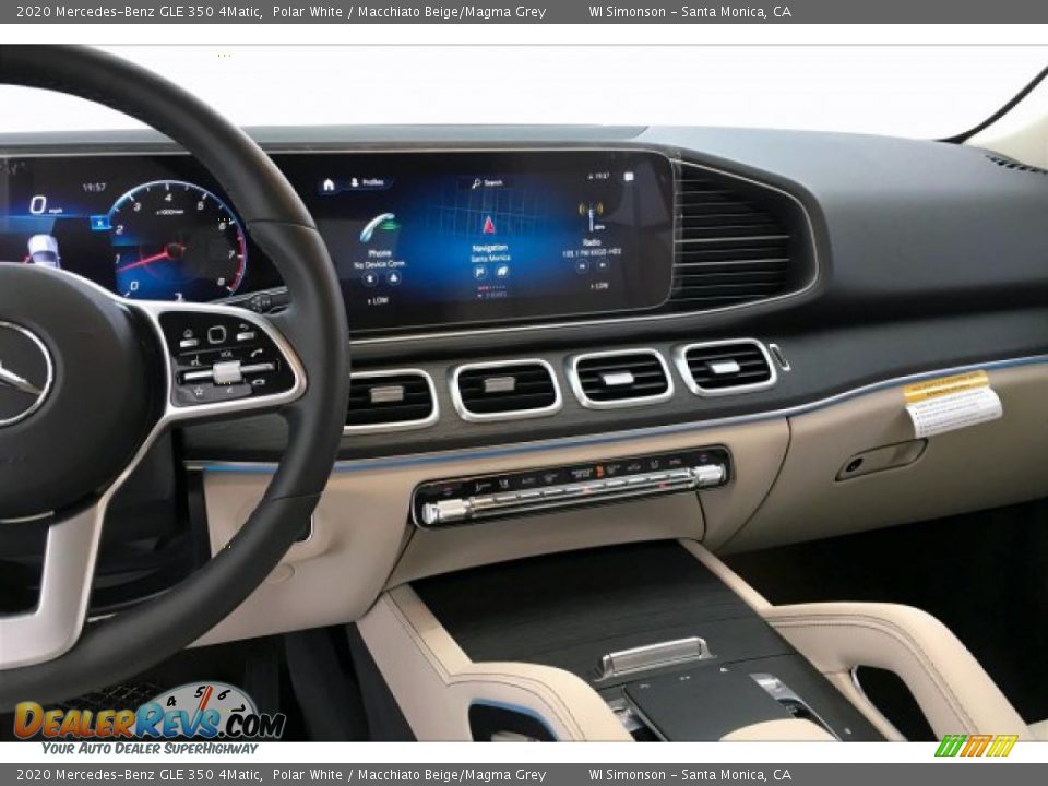 2020 Mercedes-Benz GLE 350 4Matic Polar White / Macchiato Beige/Magma Grey Photo #6