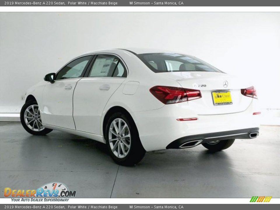 2019 Mercedes-Benz A 220 Sedan Polar White / Macchiato Beige Photo #2