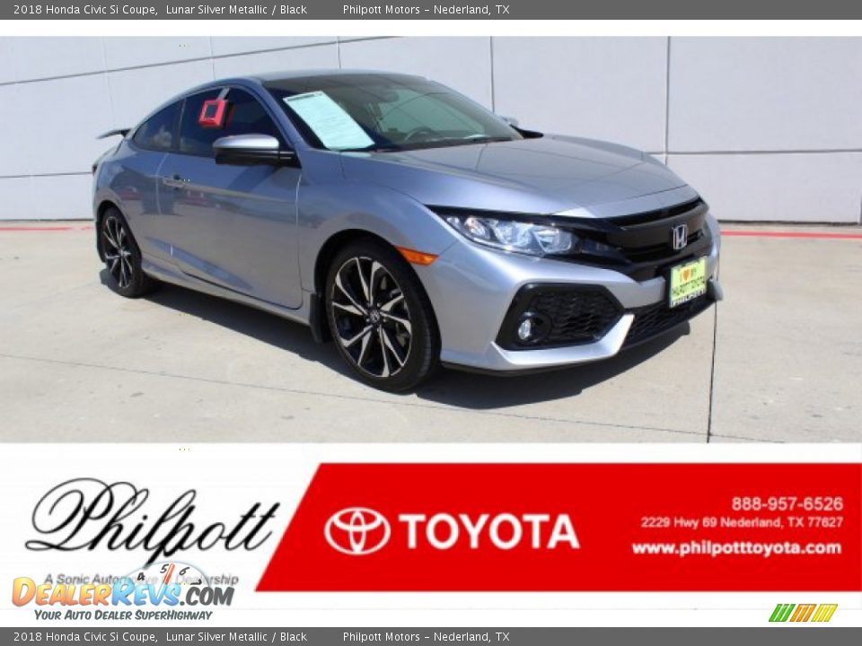 2018 Honda Civic Si Coupe Lunar Silver Metallic / Black Photo #1