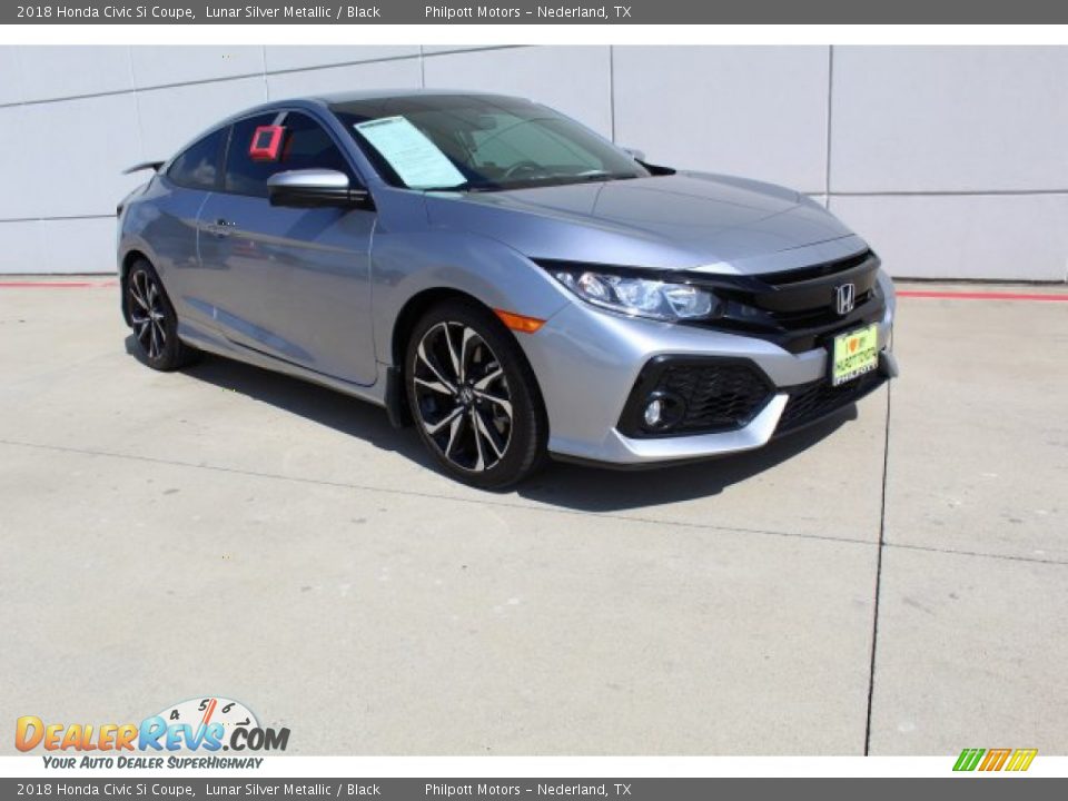 2018 Honda Civic Si Coupe Lunar Silver Metallic / Black Photo #2