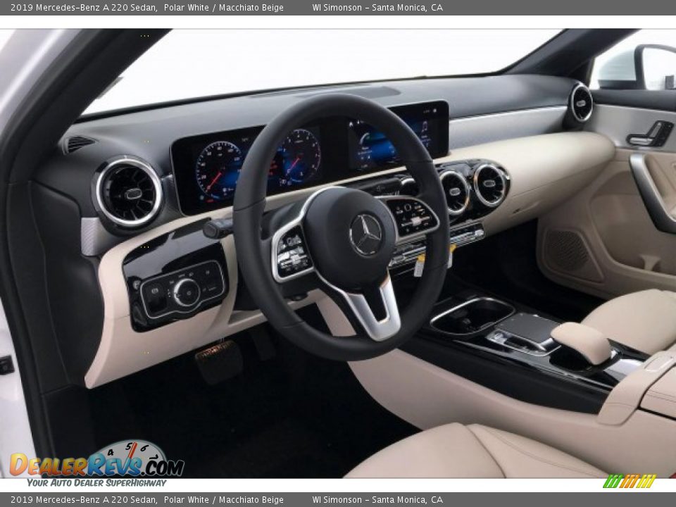 2019 Mercedes-Benz A 220 Sedan Polar White / Macchiato Beige Photo #4