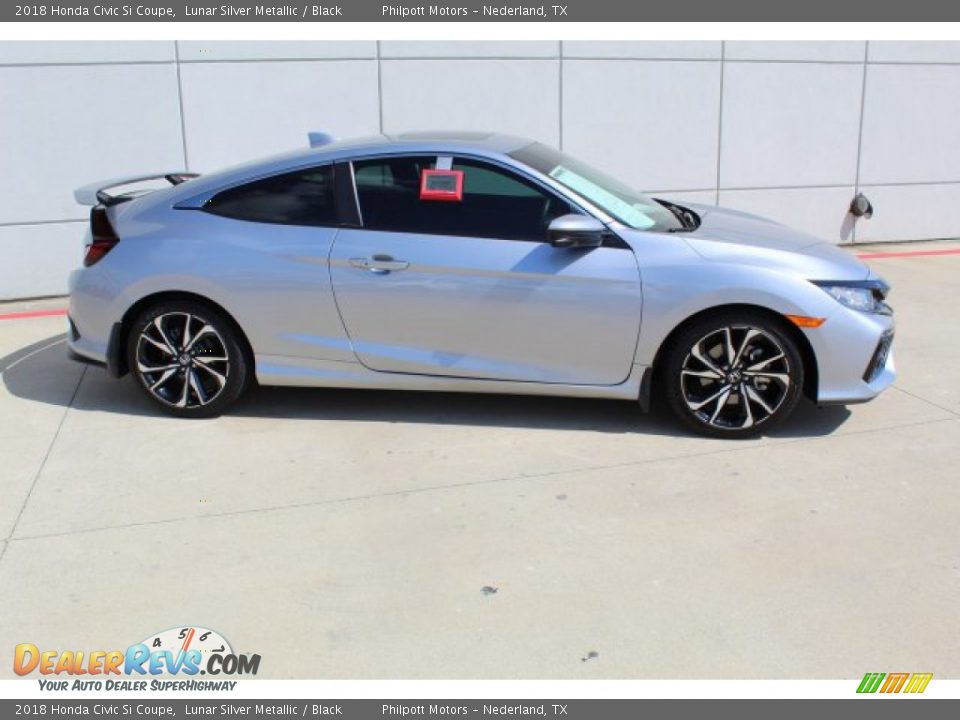 2018 Honda Civic Si Coupe Lunar Silver Metallic / Black Photo #9