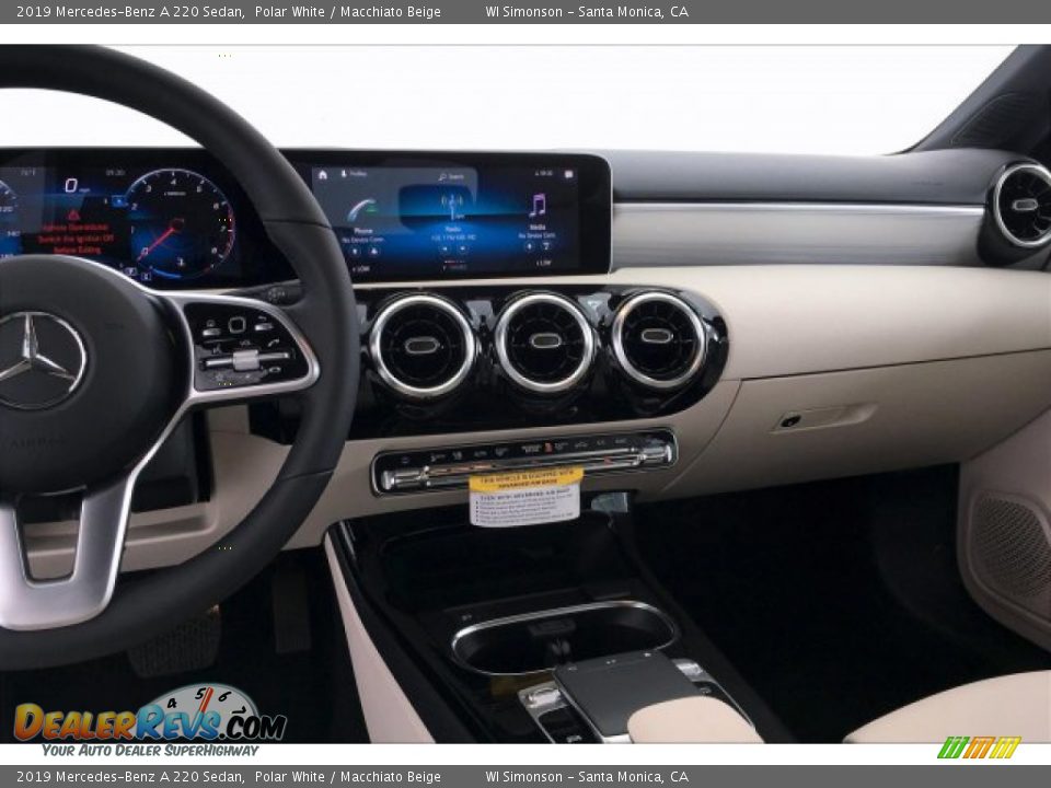 2019 Mercedes-Benz A 220 Sedan Polar White / Macchiato Beige Photo #6