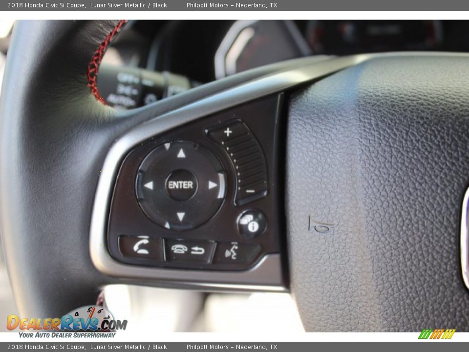 2018 Honda Civic Si Coupe Lunar Silver Metallic / Black Photo #15