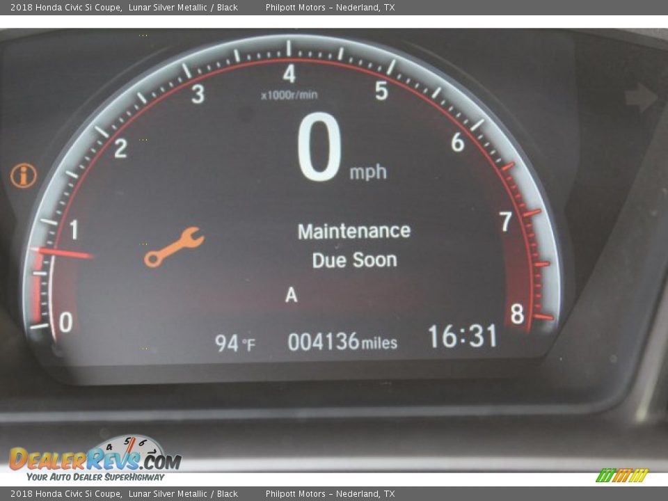 2018 Honda Civic Si Coupe Lunar Silver Metallic / Black Photo #18