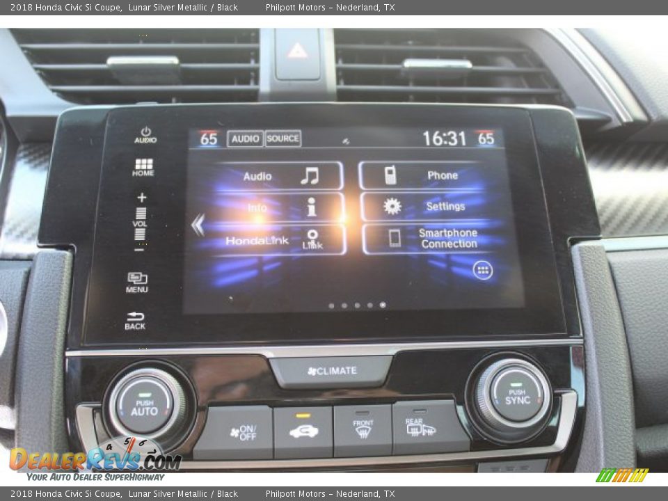 2018 Honda Civic Si Coupe Lunar Silver Metallic / Black Photo #19