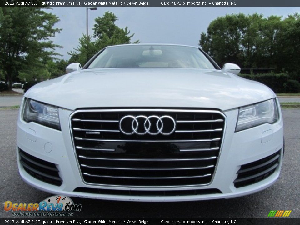 2013 Audi A7 3.0T quattro Premium Plus Glacier White Metallic / Velvet Beige Photo #4