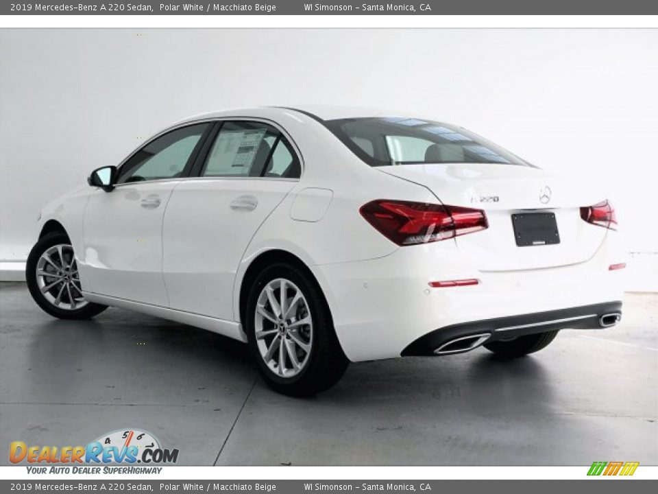 2019 Mercedes-Benz A 220 Sedan Polar White / Macchiato Beige Photo #2