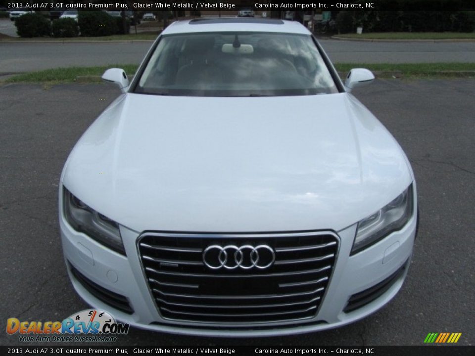 2013 Audi A7 3.0T quattro Premium Plus Glacier White Metallic / Velvet Beige Photo #5