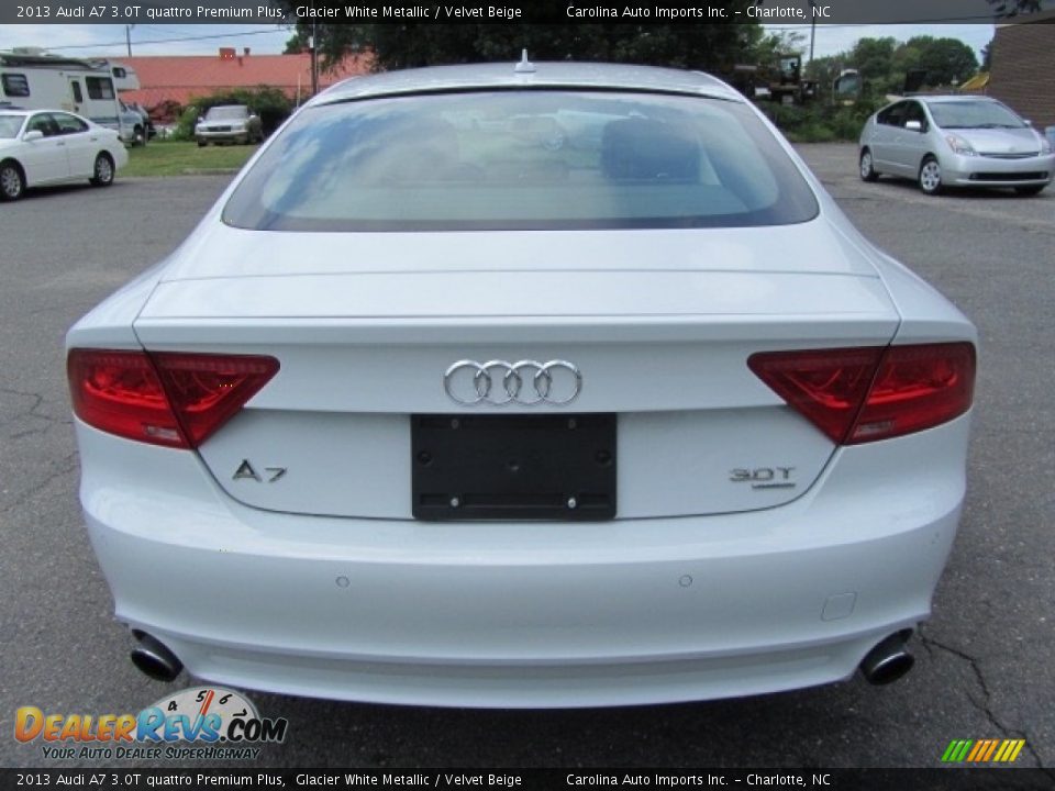 2013 Audi A7 3.0T quattro Premium Plus Glacier White Metallic / Velvet Beige Photo #9