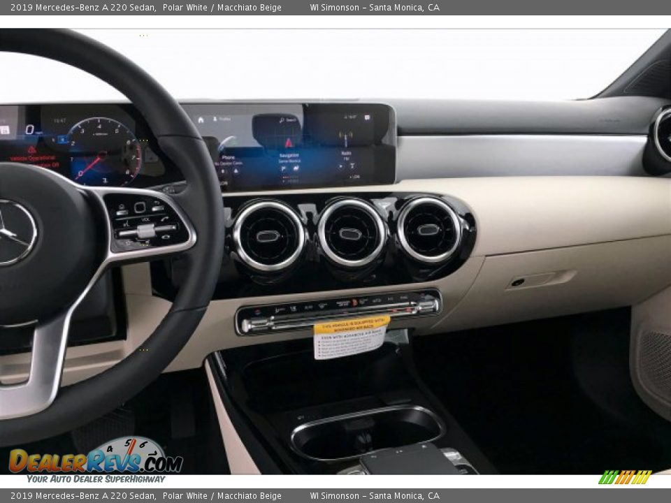 2019 Mercedes-Benz A 220 Sedan Polar White / Macchiato Beige Photo #6