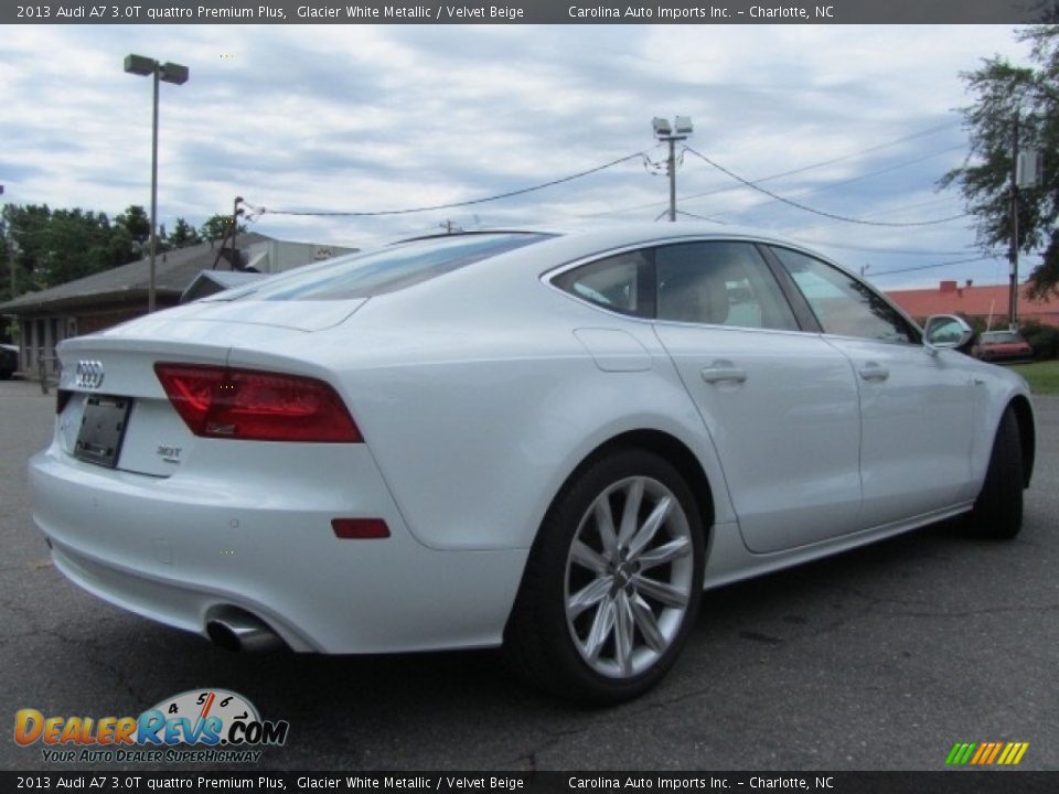 2013 Audi A7 3.0T quattro Premium Plus Glacier White Metallic / Velvet Beige Photo #10