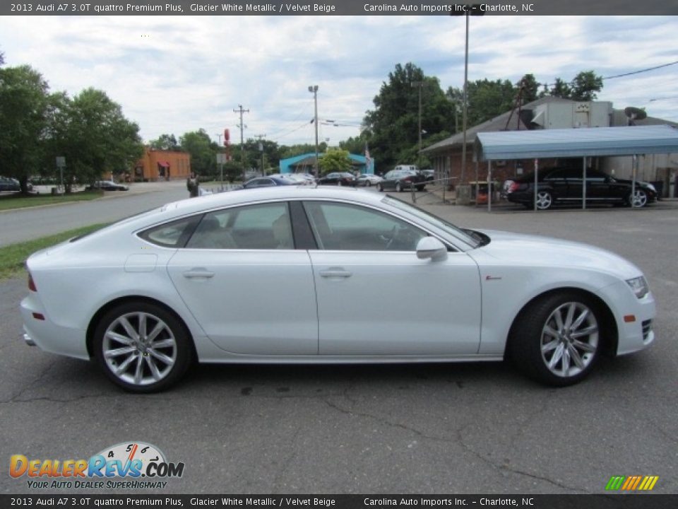 2013 Audi A7 3.0T quattro Premium Plus Glacier White Metallic / Velvet Beige Photo #11