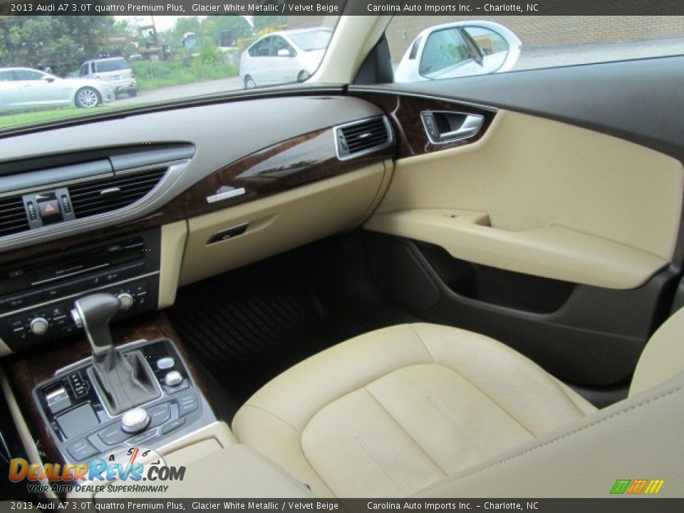 2013 Audi A7 3.0T quattro Premium Plus Glacier White Metallic / Velvet Beige Photo #14