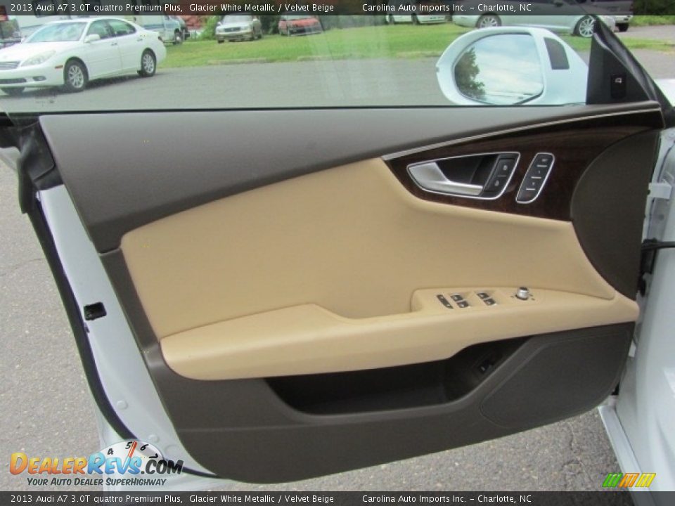 2013 Audi A7 3.0T quattro Premium Plus Glacier White Metallic / Velvet Beige Photo #18