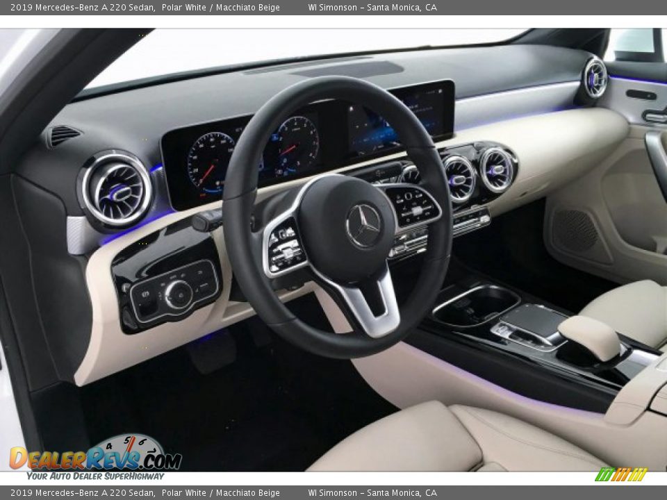 2019 Mercedes-Benz A 220 Sedan Polar White / Macchiato Beige Photo #4