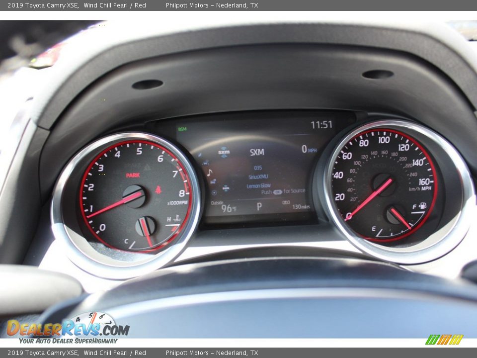 2019 Toyota Camry XSE Wind Chill Pearl / Red Photo #14